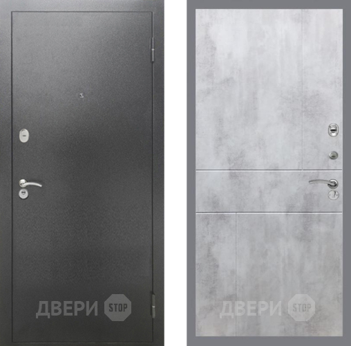 Дверь Рекс (REX) 2А Серебро Антик FL-290 Бетон светлый в Апрелевке