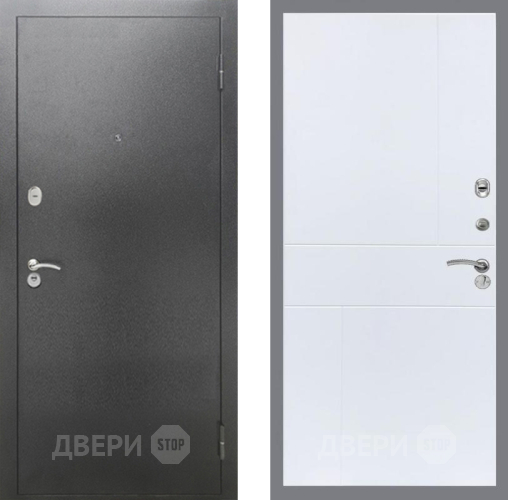 Входная металлическая Дверь Рекс (REX) 2А Серебро Антик FL-290 Силк Сноу в Апрелевке