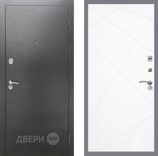 Входная металлическая Дверь Рекс (REX) 2А Серебро Антик FL-291 Силк Сноу в Апрелевке