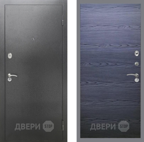 Входная металлическая Дверь Рекс (REX) 2А Серебро Антик GL Дуб тангенальный черный в Апрелевке