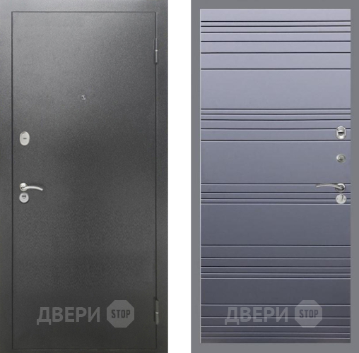 Входная металлическая Дверь Рекс (REX) 2А Серебро Антик Line Силк титан в Апрелевке