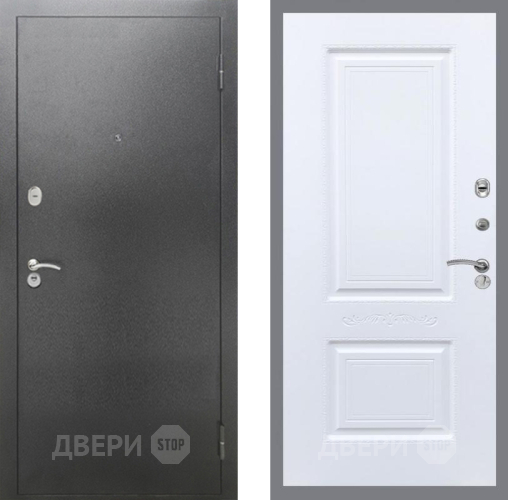 Входная металлическая Дверь Рекс (REX) 2А Серебро Антик Смальта Силк Сноу в Апрелевке
