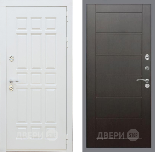 Входная металлическая Дверь Рекс (REX) 8 Силк Сноу Сити Венге в Апрелевке