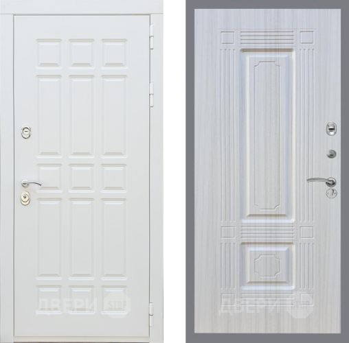 Входная металлическая Дверь Рекс (REX) 8 Силк Сноу FL-2 Сандал белый в Апрелевке