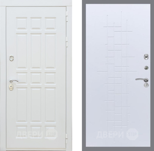 Входная металлическая Дверь Рекс (REX) 8 Силк Сноу FL-289 Белый ясень в Апрелевке