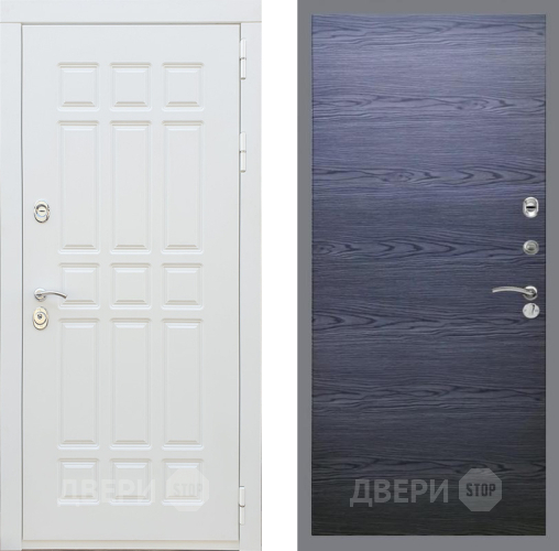 Входная металлическая Дверь Рекс (REX) 8 Силк Сноу GL Дуб тангенальный черный в Апрелевке