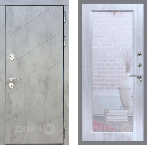 Входная металлическая Дверь Рекс (REX) 22 Зеркало Пастораль Сандал белый в Апрелевке