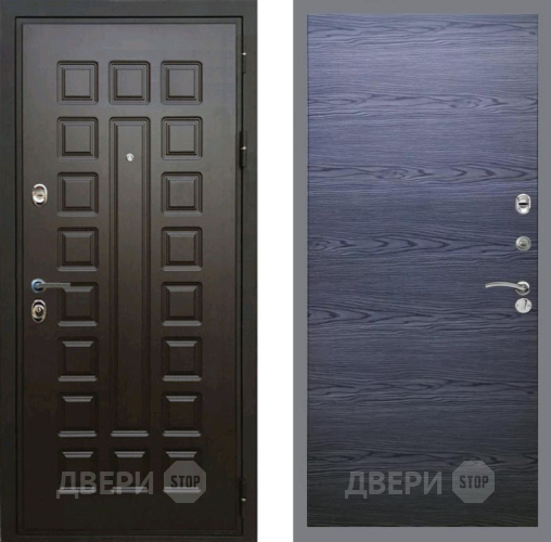 Входная металлическая Дверь Рекс (REX) Премиум 3к GL Дуб тангенальный черный в Апрелевке