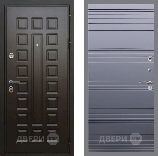 Входная металлическая Дверь Рекс (REX) Премиум 3к Line Силк титан в Апрелевке