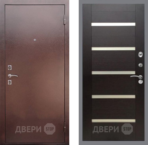 Входная металлическая Дверь Рекс (REX) 1 СБ-14 стекло белое венге поперечный в Апрелевке