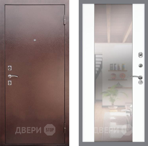 Входная металлическая Дверь Рекс (REX) 1 СБ-16 Зеркало Силк Сноу в Апрелевке