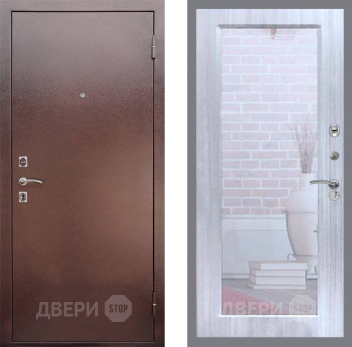 Входная металлическая Дверь Рекс (REX) 1 Зеркало Пастораль Сандал белый в Апрелевке