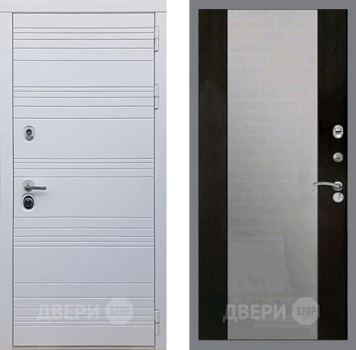 Входная металлическая Дверь Рекс (REX) 14 Силк Сноу СБ-16 Зеркало Венге в Апрелевке