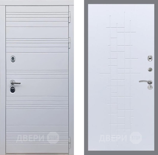 Входная металлическая Дверь Рекс (REX) 14 Силк Сноу FL-289 Белый ясень в Апрелевке