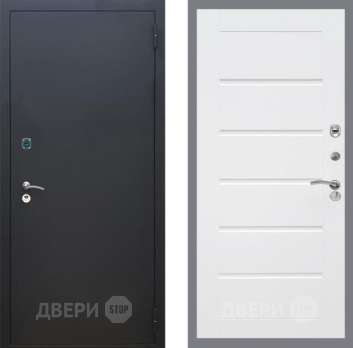 Входная металлическая Дверь Рекс (REX) 1A Черный Муар Сити Белый ясень в Апрелевке