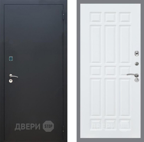Входная металлическая Дверь Рекс (REX) 1A Черный Муар FL-33 Силк Сноу в Апрелевке