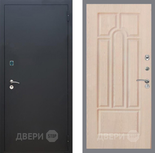 Входная металлическая Дверь Рекс (REX) 1A Черный Муар FL-58 Беленый дуб в Апрелевке