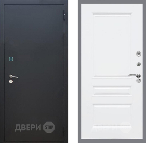 Входная металлическая Дверь Рекс (REX) 1A Черный Муар FL-243 Силк Сноу в Апрелевке