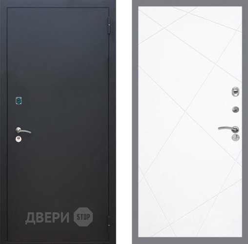 Входная металлическая Дверь Рекс (REX) 1A Черный Муар FL-291 Силк Сноу в Апрелевке