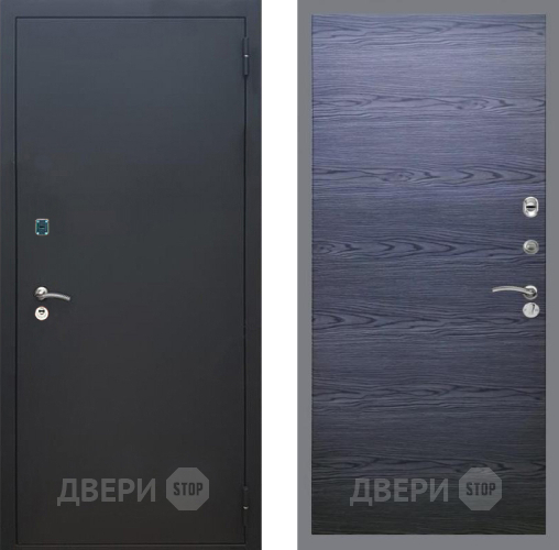 Входная металлическая Дверь Рекс (REX) 1A Черный Муар GL Дуб тангенальный черный в Апрелевке