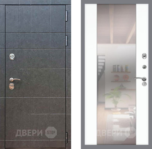 Входная металлическая Дверь Рекс (REX) 21 СБ-16 Зеркало Силк Сноу в Апрелевке
