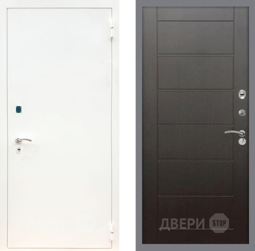 Входная металлическая Дверь Рекс (REX) 1А Белая шагрень Сити Венге в Апрелевке