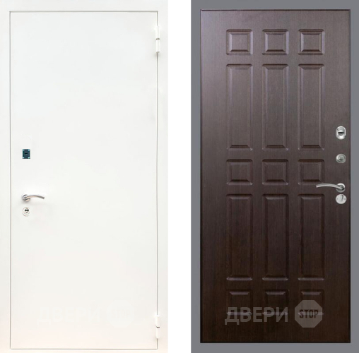 Входная металлическая Дверь Рекс (REX) 1А Белая шагрень FL-33 Венге в Апрелевке