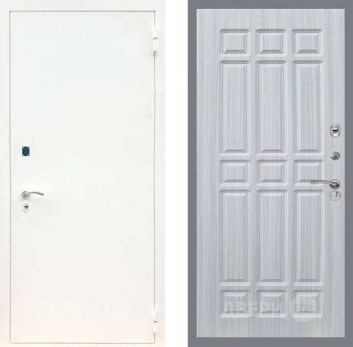 Входная металлическая Дверь Рекс (REX) 1А Белая шагрень FL-33 Сандал белый в Апрелевке