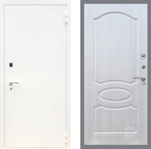 Входная металлическая Дверь Рекс (REX) 1А Белая шагрень FL-128 Лиственница беж в Апрелевке