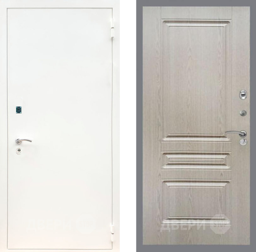 Входная металлическая Дверь Рекс (REX) 1А Белая шагрень FL-243 Беленый дуб в Апрелевке