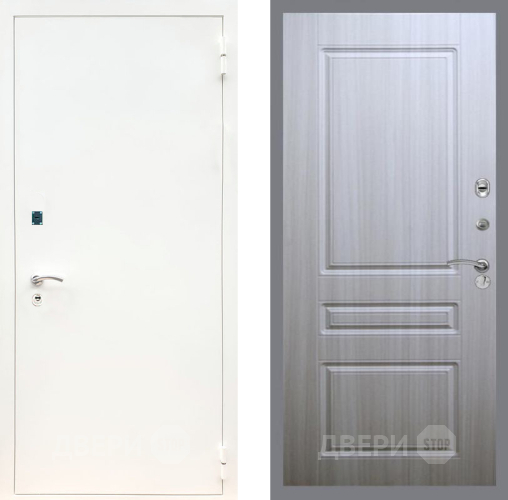Входная металлическая Дверь Рекс (REX) 1А Белая шагрень FL-243 Сандал белый в Апрелевке