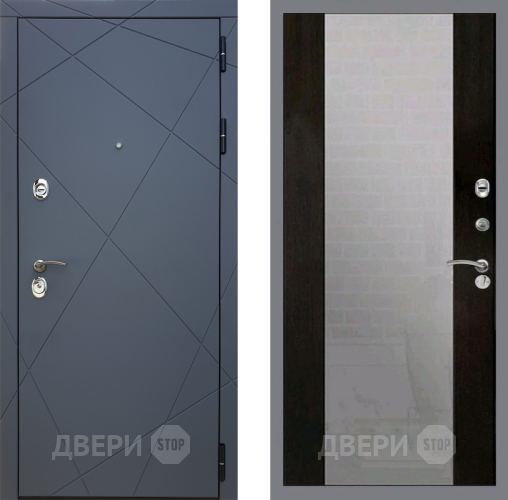 Входная металлическая Дверь Рекс (REX) 13 Силк Титан СБ-16 Зеркало Венге в Апрелевке
