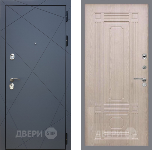 Входная металлическая Дверь Рекс (REX) 13 Силк Титан FL-2 Беленый дуб в Апрелевке
