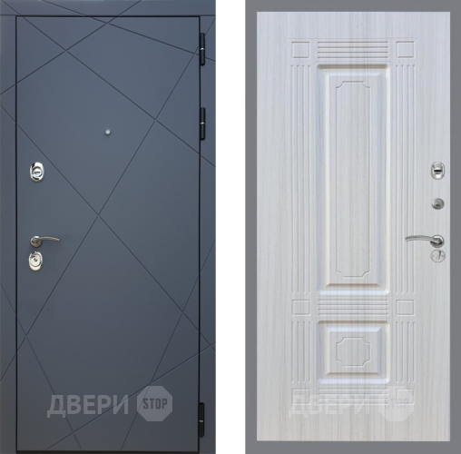 Входная металлическая Дверь Рекс (REX) 13 Силк Титан FL-2 Сандал белый в Апрелевке