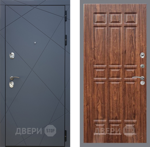 Входная металлическая Дверь Рекс (REX) 13 Силк Титан FL-33 орех тисненый в Апрелевке