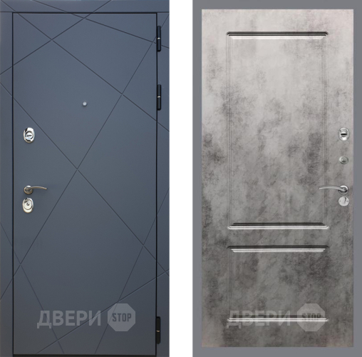 Входная металлическая Дверь Рекс (REX) 13 Силк Титан FL-117 Бетон темный в Апрелевке