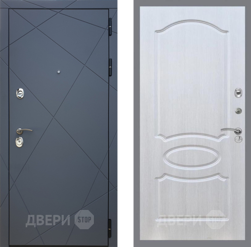 Входная металлическая Дверь Рекс (REX) 13 Силк Титан FL-128 Лиственница беж в Апрелевке