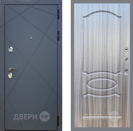 Входная металлическая Дверь Рекс (REX) 13 Силк Титан FL-128 Сандал грей в Апрелевке