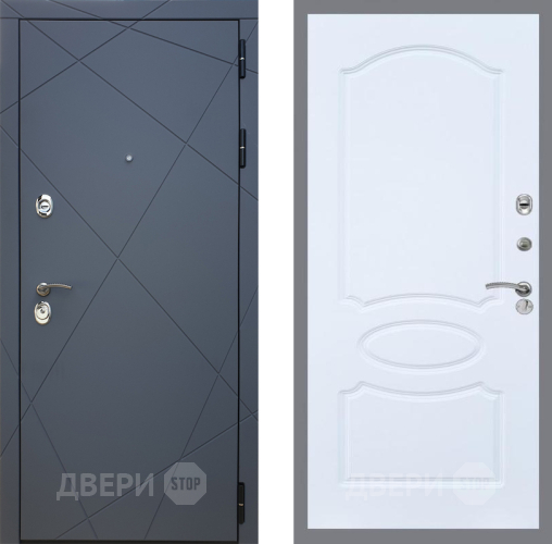 Входная металлическая Дверь Рекс (REX) 13 Силк Титан FL-128 Силк Сноу в Апрелевке