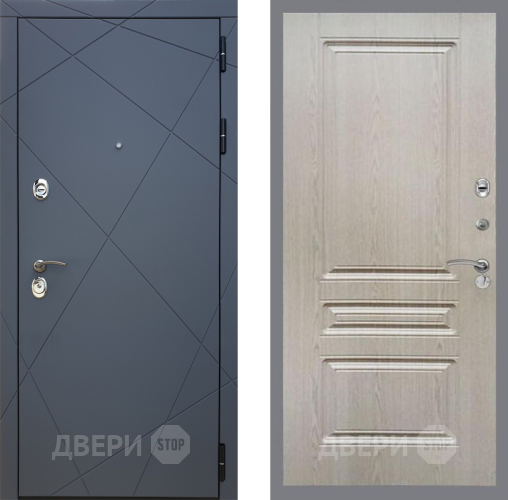 Входная металлическая Дверь Рекс (REX) 13 Силк Титан FL-243 Беленый дуб в Апрелевке