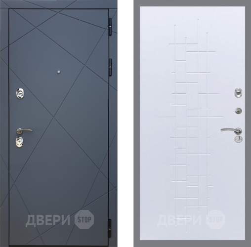 Входная металлическая Дверь Рекс (REX) 13 Силк Титан FL-289 Белый ясень в Апрелевке