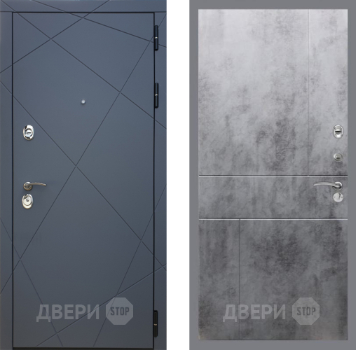 Входная металлическая Дверь Рекс (REX) 13 Силк Титан FL-290 Бетон темный в Апрелевке