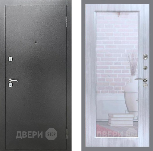 Входная металлическая Дверь Рекс (REX) Сити Зеркало Пастораль Сандал белый в Апрелевке