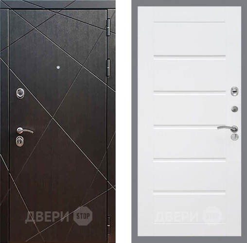 Входная металлическая Дверь Рекс (REX) 13 Венге Сити Белый ясень в Апрелевке