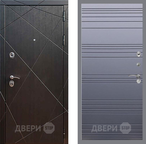 Входная металлическая Дверь Рекс (REX) 13 Венге Line Силк титан в Апрелевке