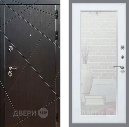 Входная металлическая Дверь Рекс (REX) 13 Венге Зеркало Пастораль Силк Сноу в Апрелевке