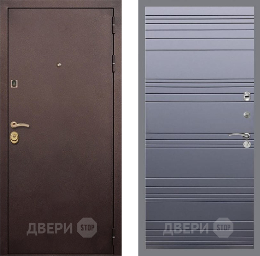 Входная металлическая Дверь Рекс (REX) Лайт 3К Line Силк титан в Апрелевке