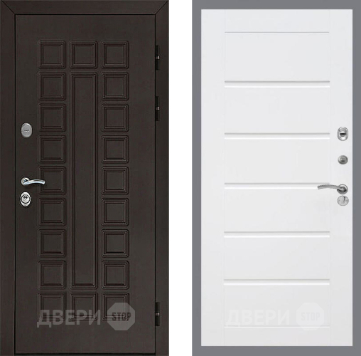 Входная металлическая Дверь Рекс (REX) Сенатор 3К Сити Белый ясень в Апрелевке