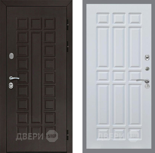Входная металлическая Дверь Рекс (REX) Сенатор 3К FL-33 Белый ясень в Апрелевке