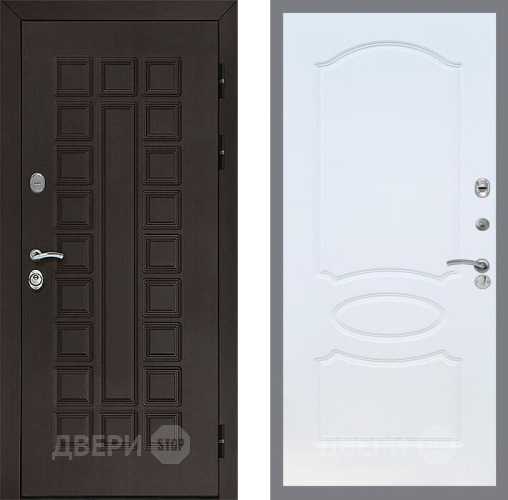 Входная металлическая Дверь Рекс (REX) Сенатор 3К FL-128 Белый ясень в Апрелевке
